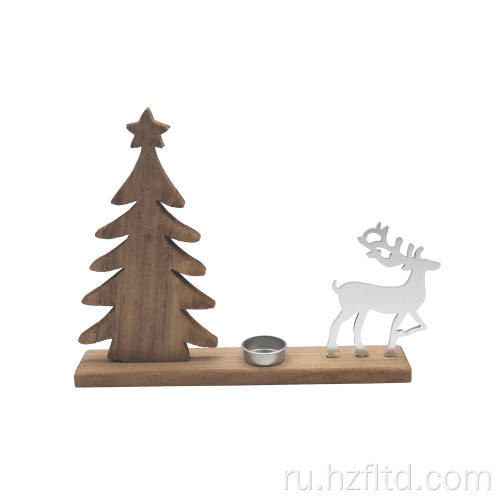 Tealight Holder Christmas Erue Silver Suindeer